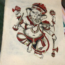 Red and Black Painting on Paper