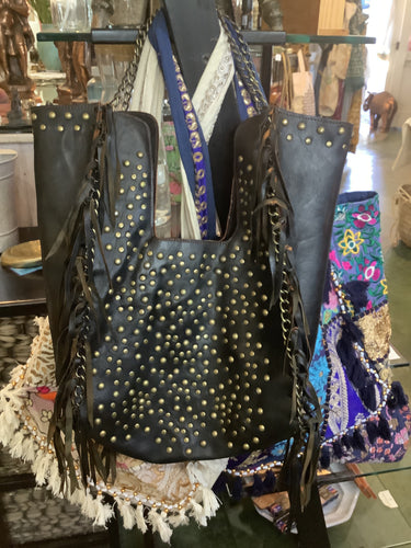 Moroccan Leather Studded Bag