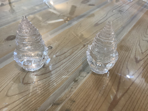 Large Himalayan Quartz Sri Yantra Stupa Statue