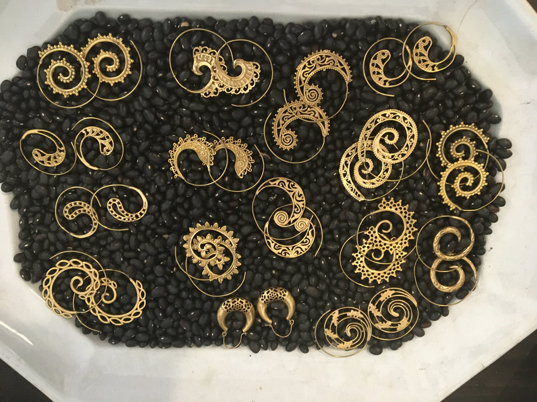 Brass Wire Earring