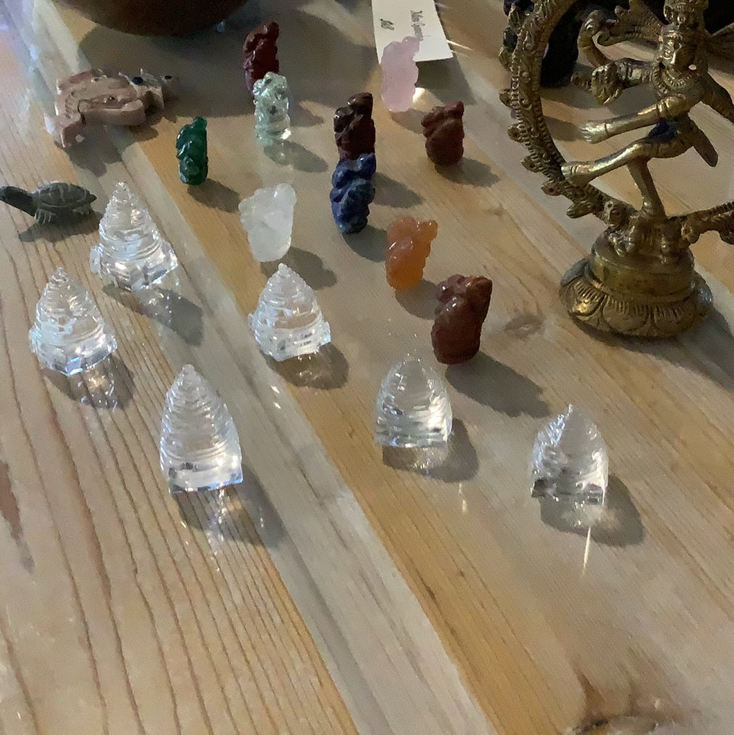 Small Himalayan Quartz Stupa Statue