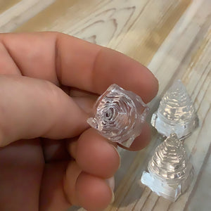 Small Himalayan Quartz Stupa Statue