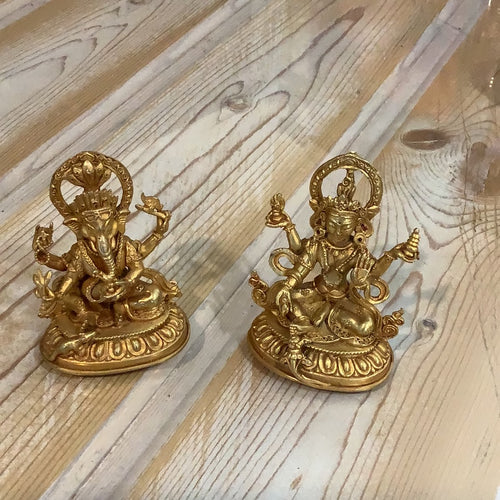 Nepali Gold Plated Ganesha Statue